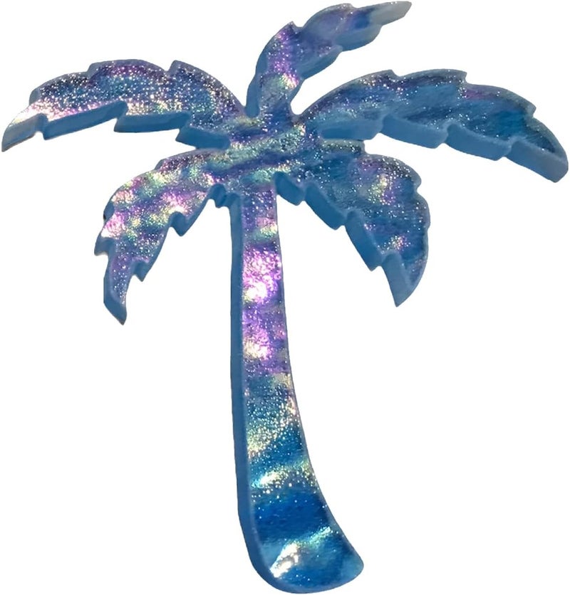 Aquatic Custom Tile Palm Tree Glass Swimming Pool Step Marker Mosaic(5"x4.5", Deep Blue) (2 Pack) - Image 3